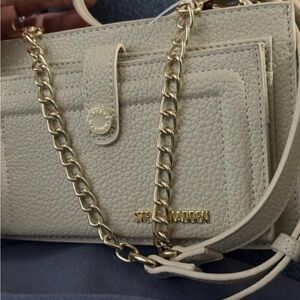 Steve Madden Cream Chain Crossbody Bag. New , with tags